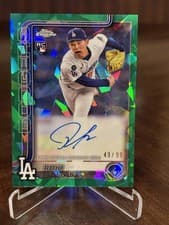 2025 Topps Chrome Update Sapphire Chrome Sapphire Autographs Roki Sasaki #USA-RS card