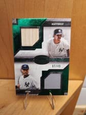 2025 Topps Tier One Dual Player Relics Don Mattingly / Derek Jeter #DPR-MJ card