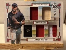 2024 Panini Boys of Summer Five Tool Player Materials James Wood #FT-JW card