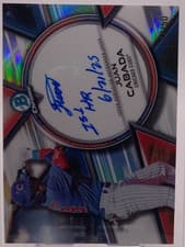 2025 Bowman Chrome Prime Chrome Signatures Juan Cabada #PCS-JC card