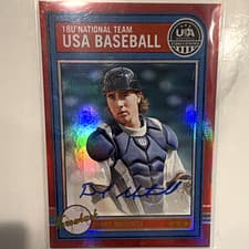 2025 Panini Stars & Stripes USA Baseball Throwback Signatures Blake Mitchell #AS-BM card