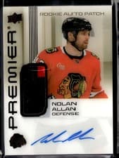 2024-25 Upper Deck Premier Acetate Auto Patch Rookies Nolan Allan #AR-NA card