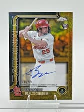 2025 Topps Gilded Collection Chrome Gold Autographs Thomas Saggese #CGA-TSA card
