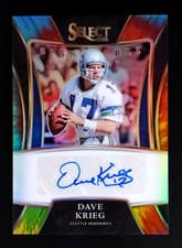 Dave Krieg 2021 Panini Select Signatures Select card