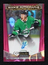 2024-25 O-Pee-Chee Platinum Rookie Autographs Logan Stankoven #R-ST card