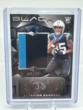 2024 Panini Black Rookie Patch Autographs Ja'Tavion Sanders #222 card