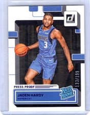 Jaden Hardy 2022 Panini Donruss card