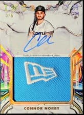 2025 Topps Inception Inception Autograph Jumbo Relic Hat Connor Norby #IAJH-CN card