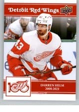 2025-26 Upper Deck Detroit Red Wings Centennial Base Set Darren Helm #26 card