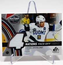 2025-26 SP Game Used 2025 4 Nations Face-Off Fabrics Mikael Granlund #4N-MG card