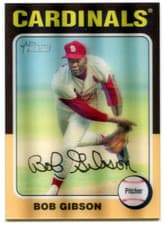 2024 Topps Heritage 1975 Topps In 3D Bob Gibson #753D-8 card