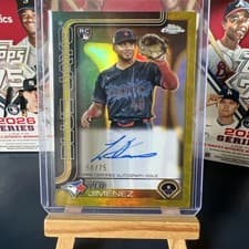 2025 Topps Gilded Collection Chrome Gold Autographs Leo Jiménez #CGA-LJ card