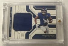 2024 National Treasures Malik Nabers Rookie Patch /99 Giants #TTS-MNS