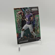 2025 Panini Prizm Fireworks Lamar Jackson #22 card