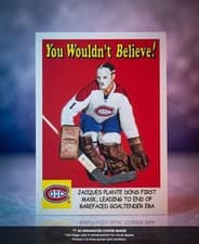 Jacques Plante 2024-25 Parkhurst Champions You Wouldn't Believe card