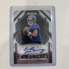 2025 Panini Prizm Black Prolific Signatures Eli Manning #1 card