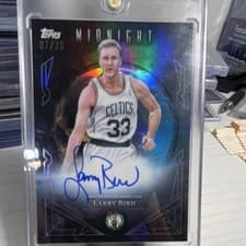 2025-26 Topps Midnight Midnight Sun Signatures Larry Bird #MS-LB card