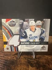 2025-26 SP Game Used 2025 4 Nations Face-Off Fabrics Eetu Luostarinen #4N-EL card