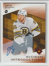 2024-25 Upper Deck Ultimate Collection Ultimate Introductions Justin Brazeau #UI-BR card