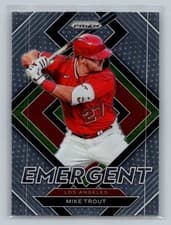 Mike Trout 2022 Panini Prizm Emergent card