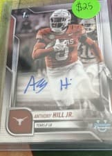 2025 Bowman University Chrome Chrome Prospect Autographs Anthony Hill Jr. #BCA-AHJ card