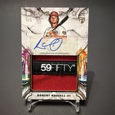 2025 Topps Inception Inception Autograph Jumbo Relic Hat Robert Hassell III #IAJH-RH card