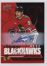 2025-26 Upper Deck Chicago Blackhawks Centennial Red Hot Autos Ilya Mikheyev #25 card