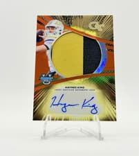 2025 Bowman University Best Prospect Jumbo Relic Autographs Refractor Haynes King #JRA-HK card