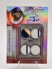 2025 Topps Sterling Swings Autographed Relics Jackson Chourio #SWA-JC card