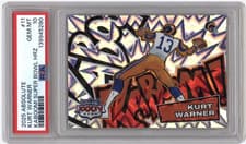 2025 Panini Absolute Kaboom! Super Bowl Horizontal Kurt Warner #11 card