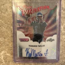 2025 Leaf Vivid Pure Imagination Autographs KaMario Taylor #PA-KMT card