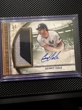 2025 Topps Museum Collection Momentous Material Jumbo Patch Autographs Gerrit Cole #MMJPA-GC card