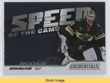 Jesper Wallstedt 2024-25 Upper Deck Credentials Speed of the Game Rookies card