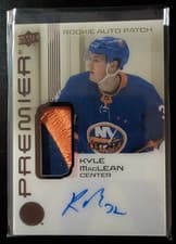 2024-25 Upper Deck Premier Acetate Auto Patch Rookies Kyle MacLean #AR-KM card