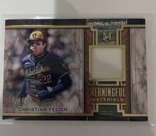2025 Topps Museum Collection Meaningful Material Relics Christian Yelich #MMR-CY card