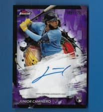 2024 Finest Autographs Junior Caminero #FA-JCA card