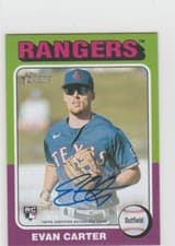 2024 Topps Heritage Mini Real One Mini Autographs Evan Carter #ROA-EC card