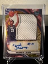 2024-25 Bowman's Best University Prospect Jumbo Relic Autographs Sarah Strong #PJRA-SS card
