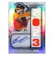 2025 Topps Sterling Awards Autographed Relics Gunnar Henderson #SA-GH card