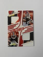 2025 Panini Absolute Team Tandem Materials David Njoku / Jerry Jeudy #TTM-CLE card