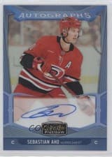 Sebastian Aho 2024-25 O-Pee-Chee Platinum Blue Rainbow Autographs card