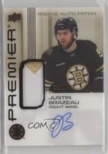 2024-25 Upper Deck Premier Acetate Auto Patch Rookies Justin Brazeau #AR-BR card