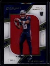 2025 Panini Immaculate Clearly Immaculate Rookie Jerseys Kyle Williams #20 card