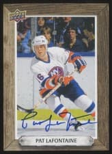 2024-25 Upper Deck Engrained Icons Beehive Portrait Signatures Pat LaFontaine #BH-PL card