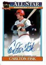Carlton Fisk 2026 Topps 1991 Topps Autographs card