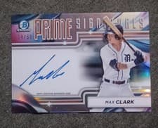 2024 Bowman Chrome Prime Chrome Signatures Max Clark #PCS-MC card