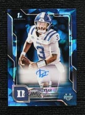 2025 Bowman University Chrome Sapphire Chrome Prospect Autographs Darian Mensah #BCA-DM card