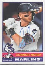 2025 Topps Heritage Real One Autographs Connor Norby #ROA-CN card