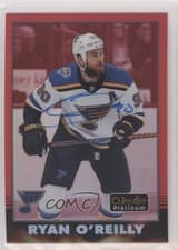 Ryan O'Reilly 2021 O-Pee-Chee Platinum 2020 Update Retro Red Rainbow Autograph card