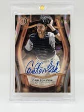 2025 Topps Tribute Pillars Of The Game Autographs Carlton Fisk #PTGA-CF card